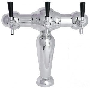 956G-3C Three Faucet Chrome Tower with Glycol Loop