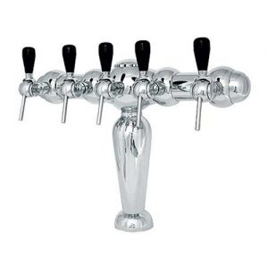 956G-5C Five Faucet Chrome Tower with Glycol Loop 