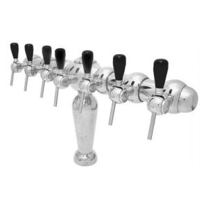 956G-7C Seven Faucet Chrome Tower with Glycol Loop 