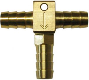 MV013 Hose "T" with Check Valve - 1/4" - Must be used with Bulk CO2 Systems