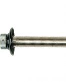 1337C-N Plated Shank with Black Plastic Flange - 1/4" Bore - 6" Long