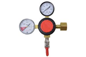 710TWO CO2 Regulator with Double Gauges, Check-Valve Air Cock and O-Ring Stem 